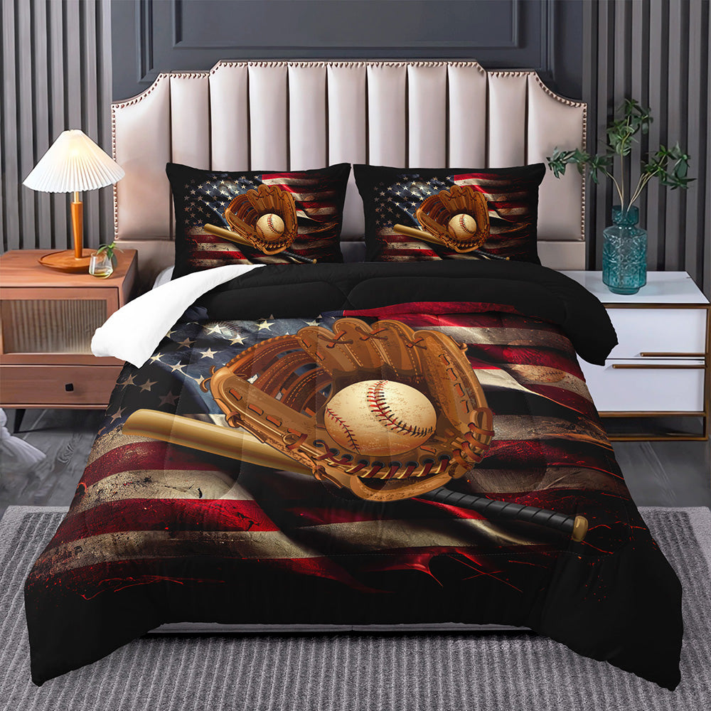 All-American Baseball Dreams Quilt Set