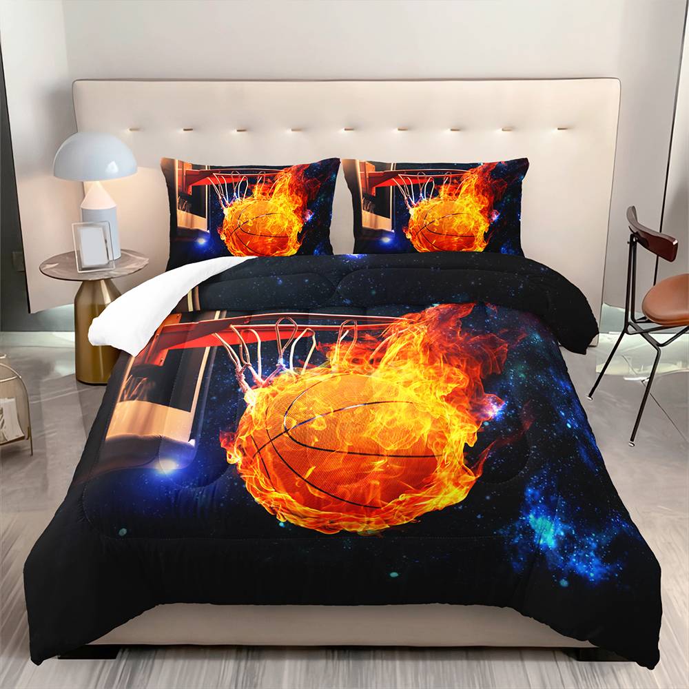Cosmic Slam Dunk Basketball Bedding Set