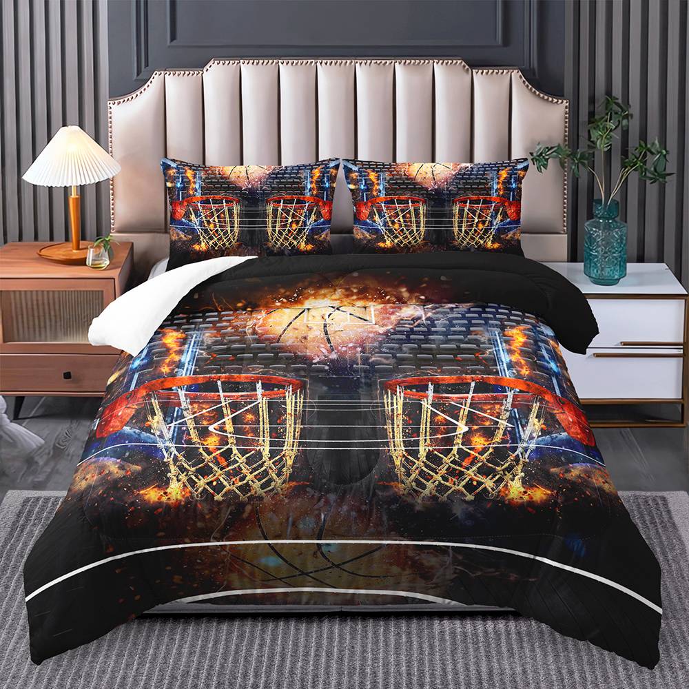 Galactic Slam Dunk Basketball Bedding