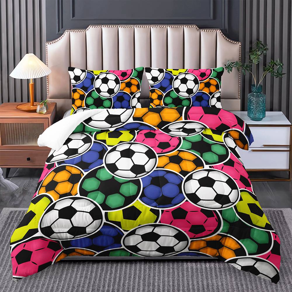 Vibrant Soccer Fan Dream Quilt Cover Set