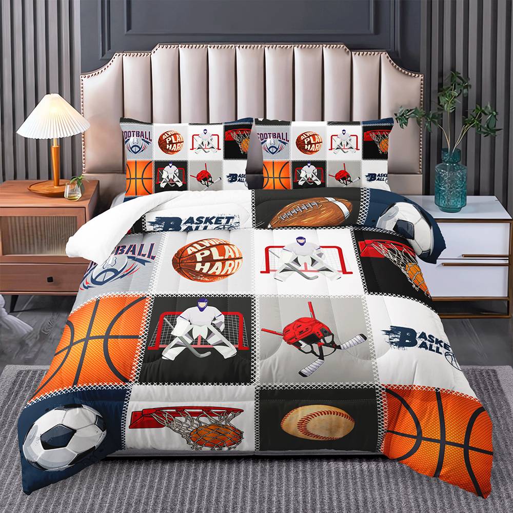 All-Star Sports Patchwork Quilt Cover Set