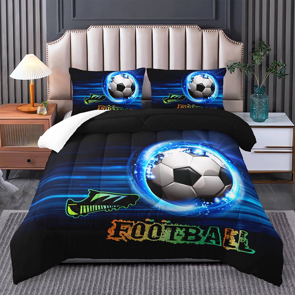 Electrifying Soccer Dream Quilt Set