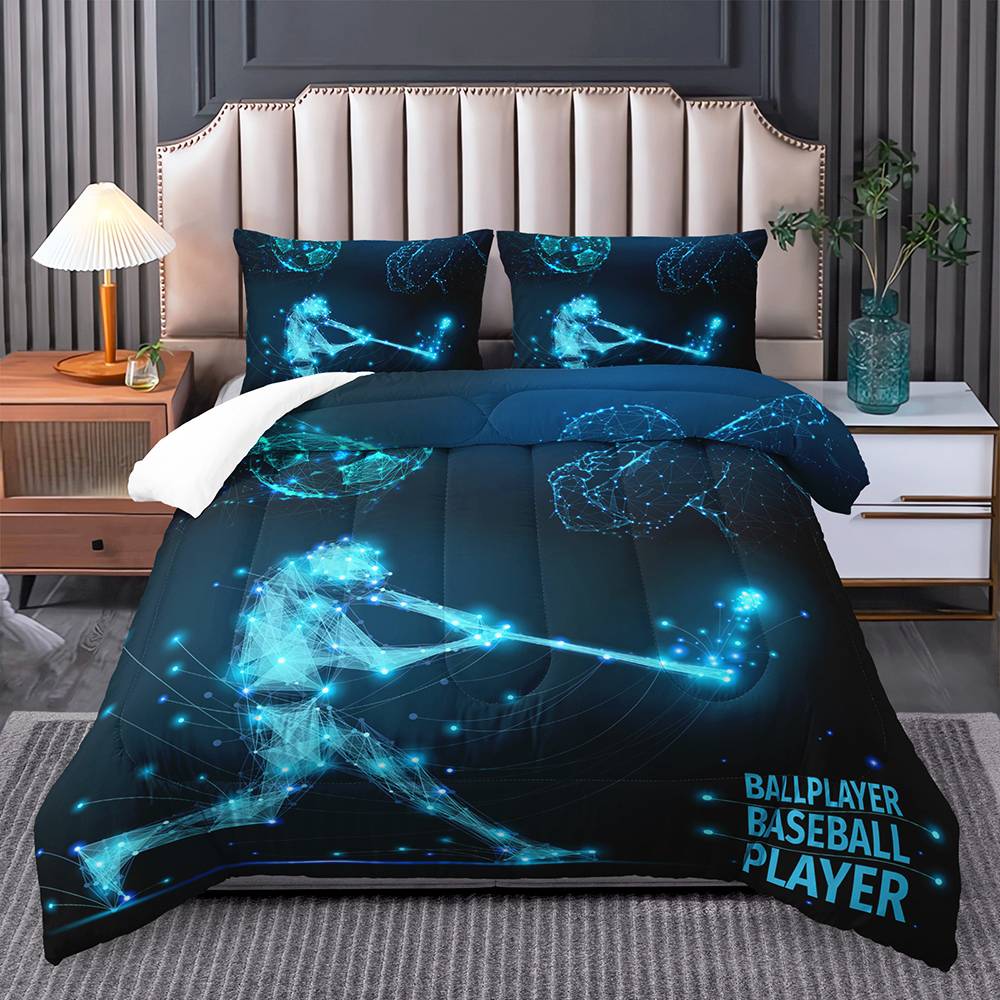 Cosmic Baseball Dreamscape Quilt Cover Set