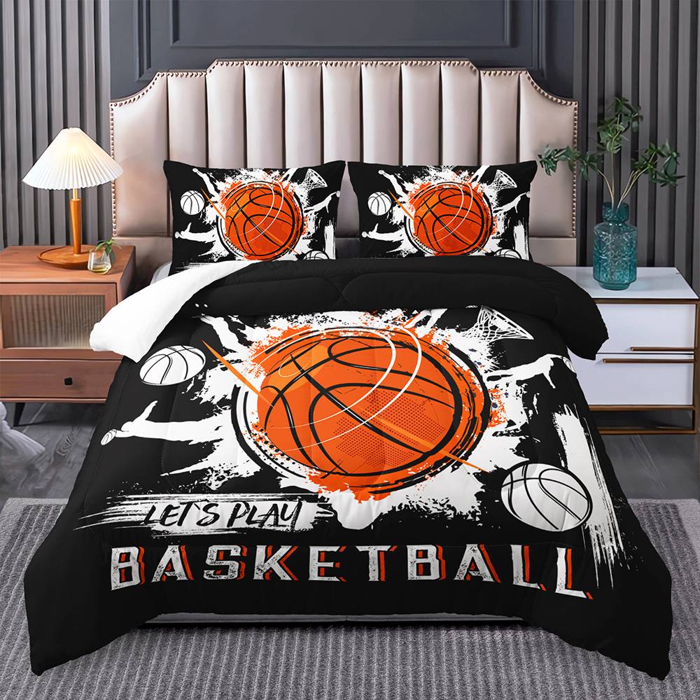 Slam Dunk Basketball Dreams Quilt Set