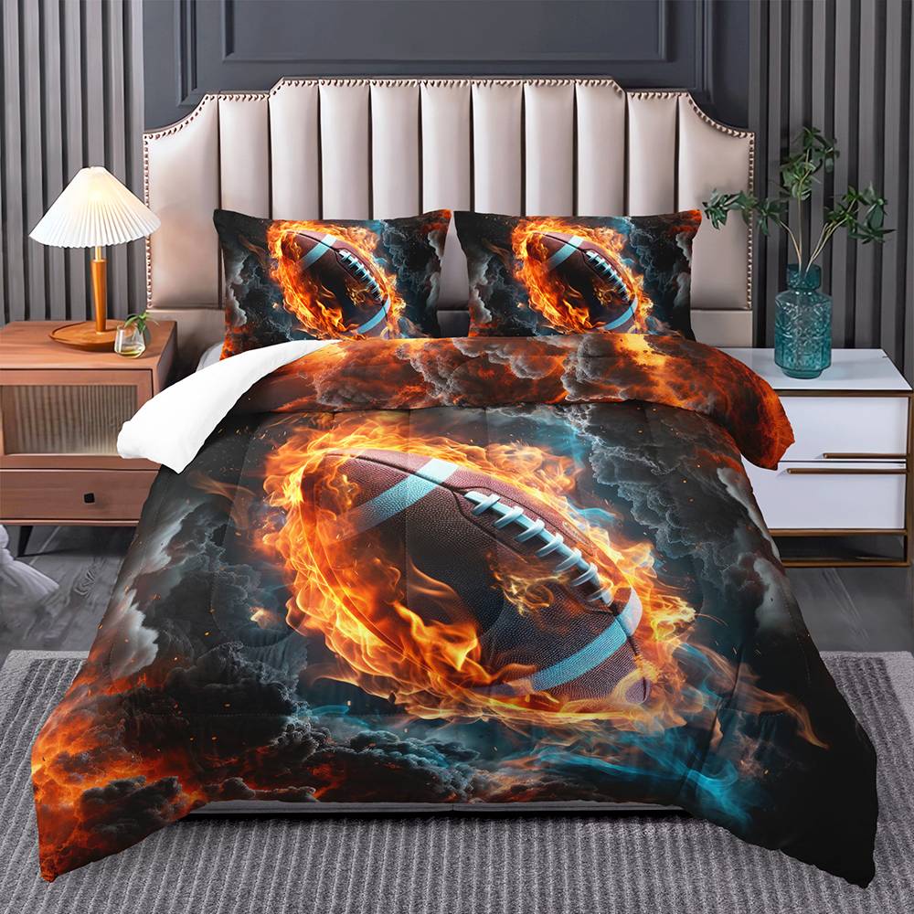 Blazing Touchdown Firestorm Quilt Cover Set