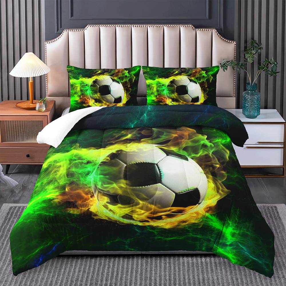 Blazing Soccer Glory Quilt Set