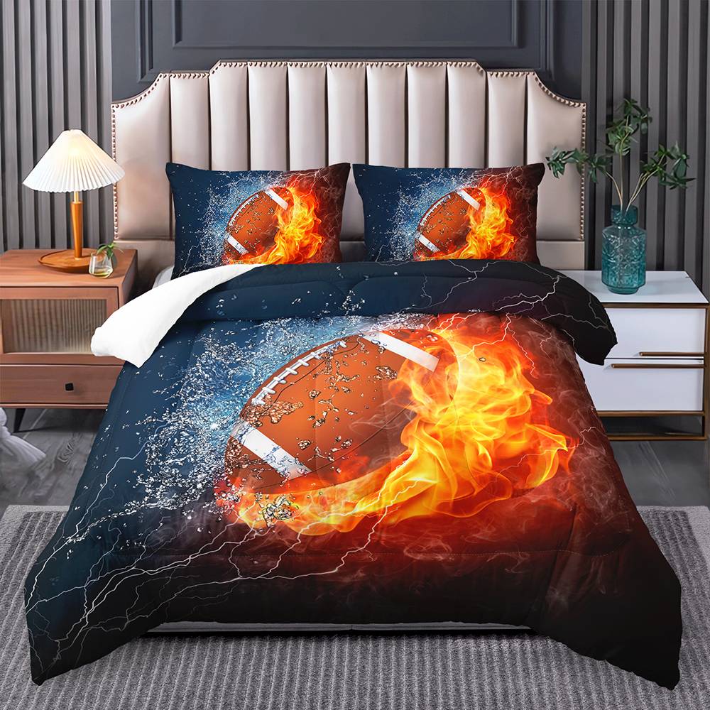 Blazing Touchdown Sports Quilt Cover Set