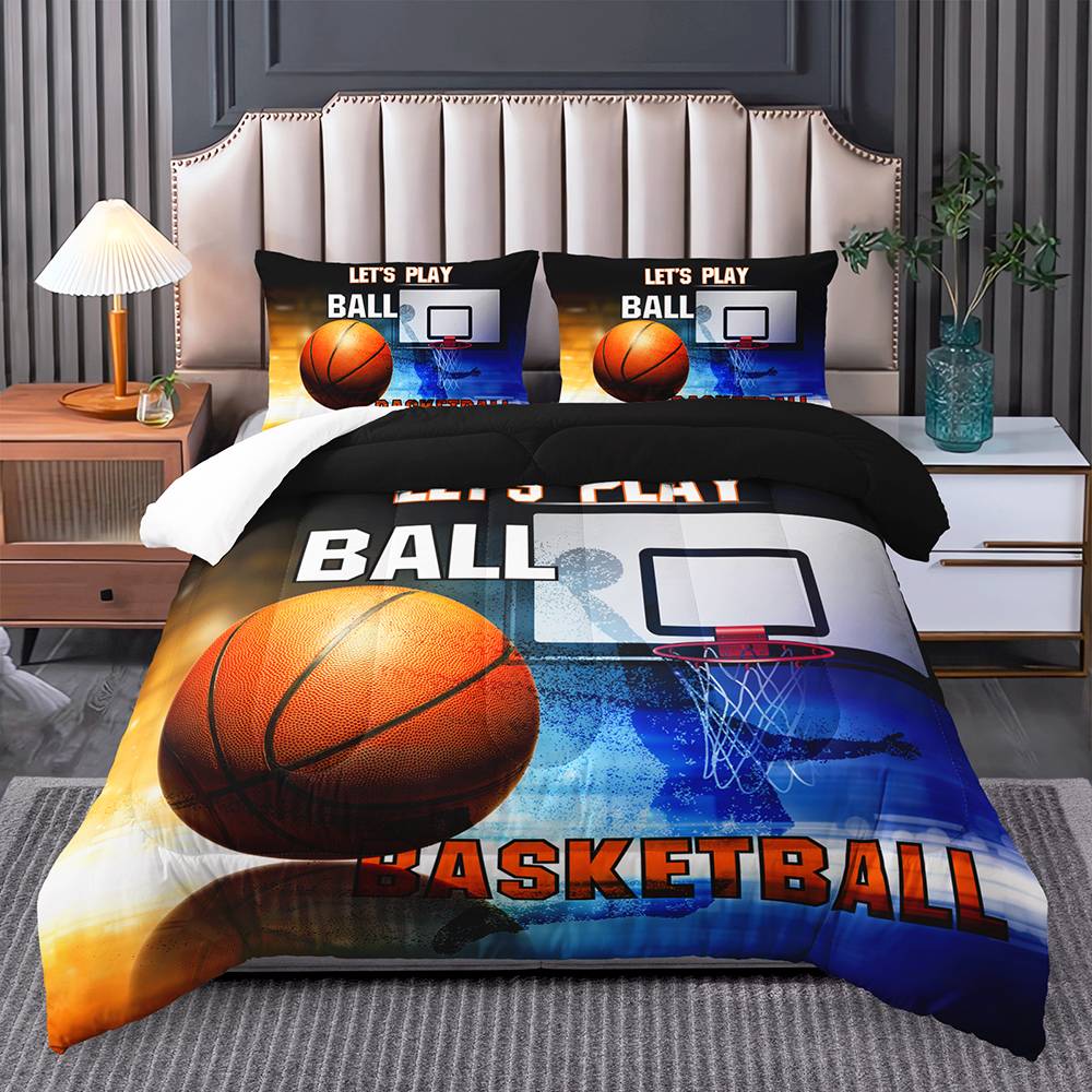 Slam Dunk Dreams Basketball Quilt Cover Set