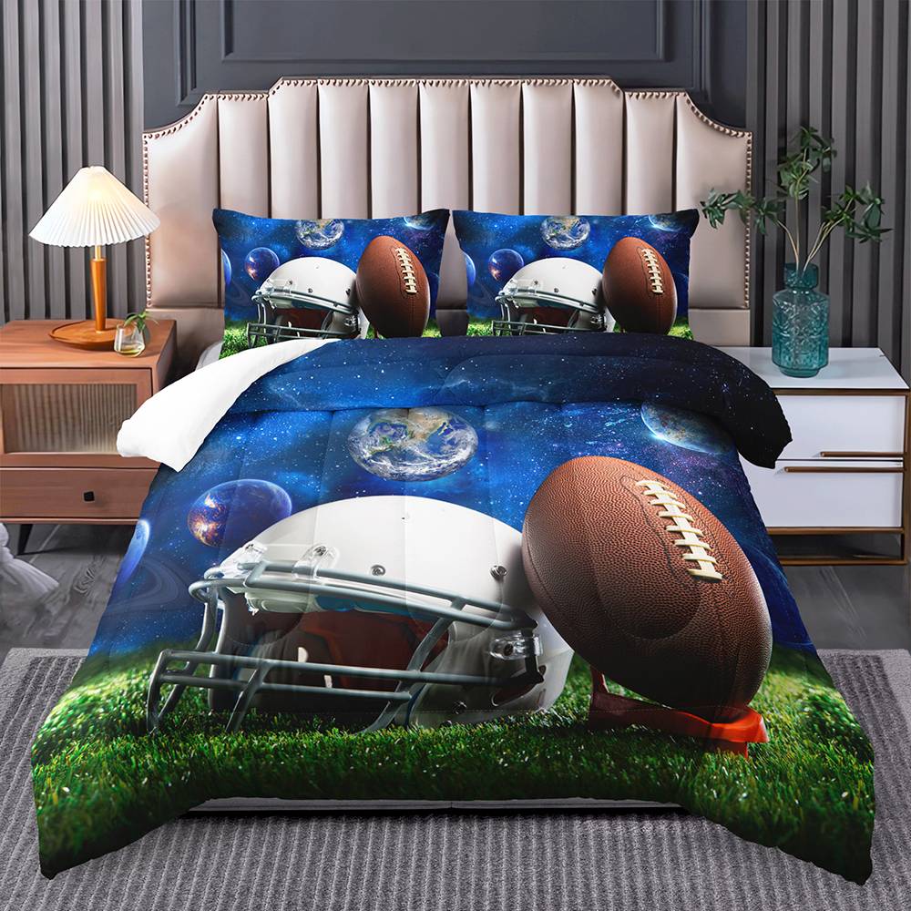 Galactic Football Dreamscape Quilt Set