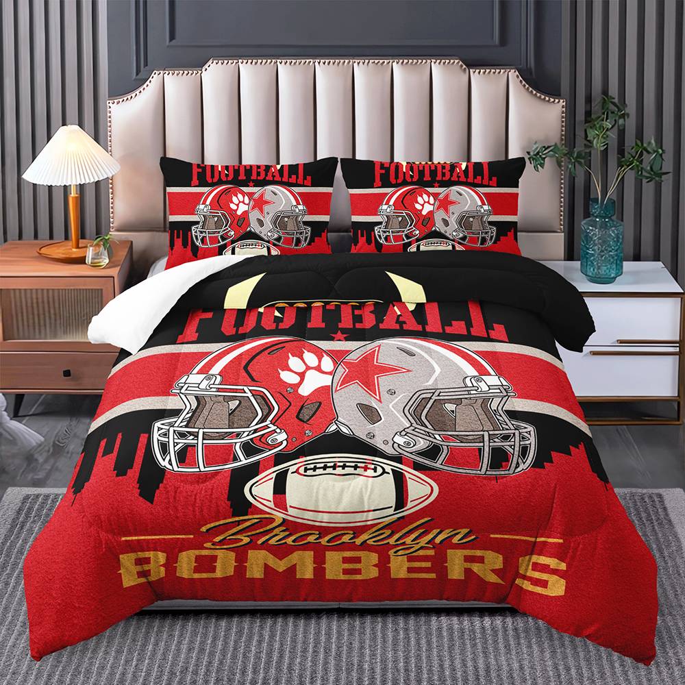 Brooklyn Bombers Football Bedding Set