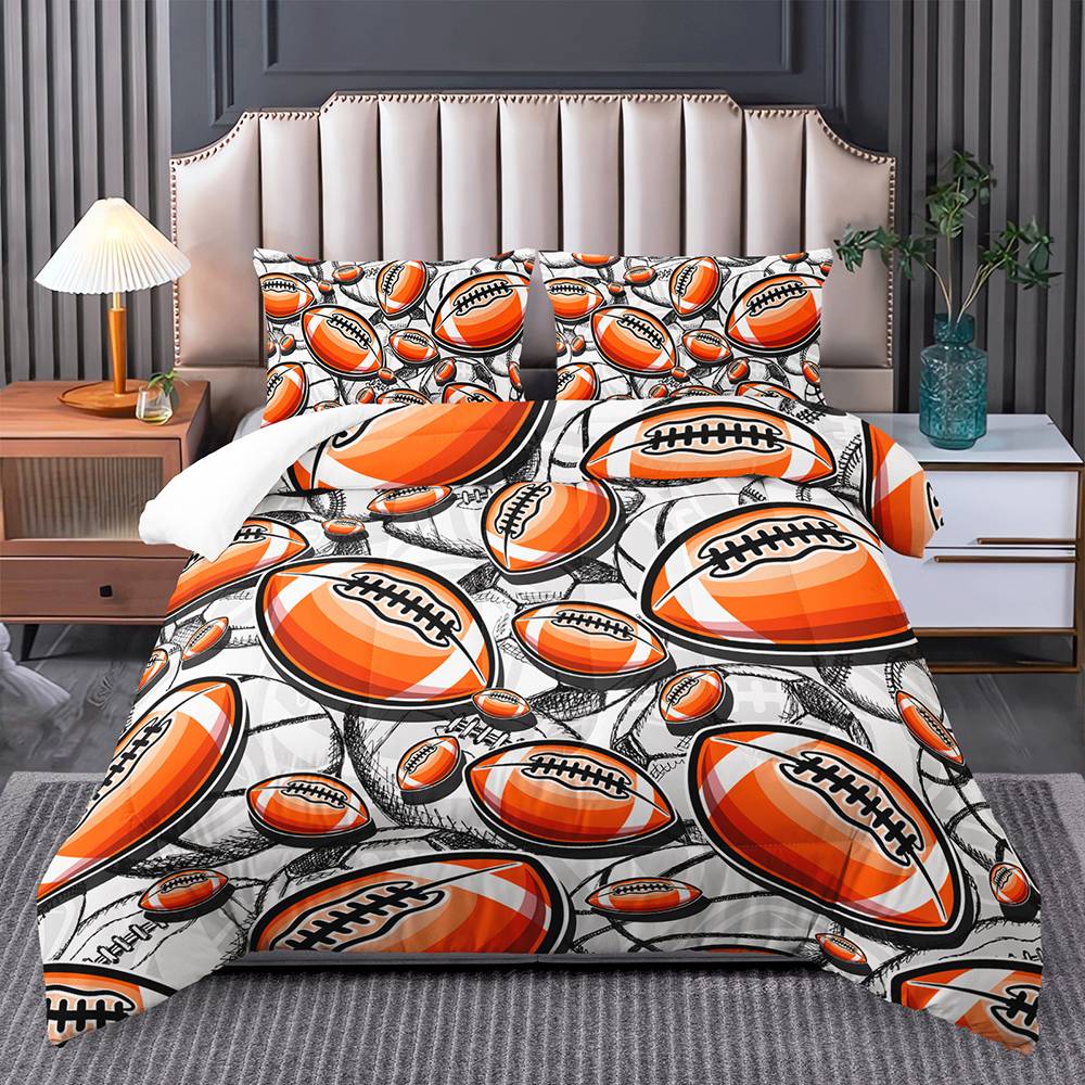 Touchdown Football Frenzy Quilt Cover Set