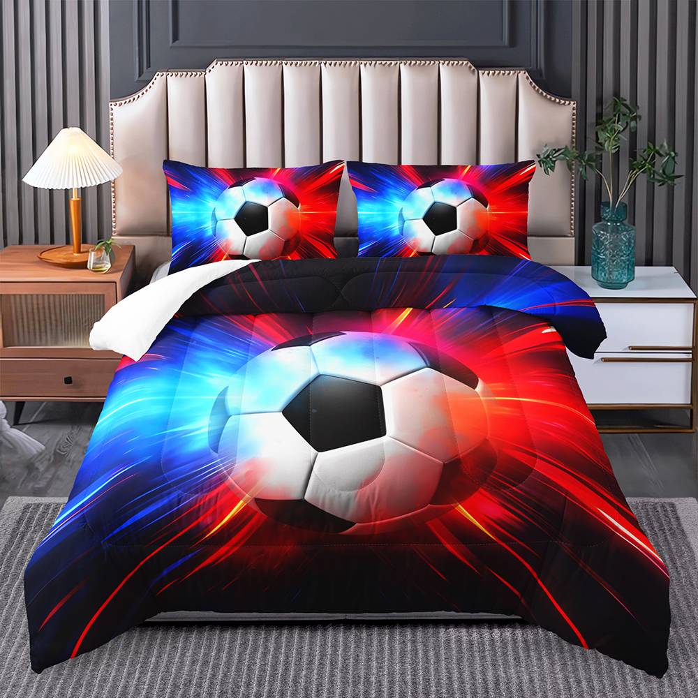 Electric Soccer Blast Bedding Set