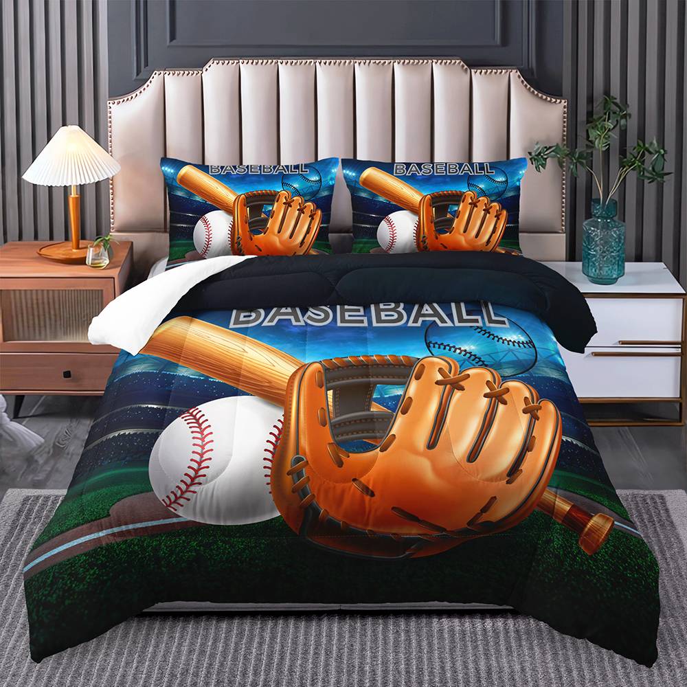 Home Run Baseball Playground Quilt Set