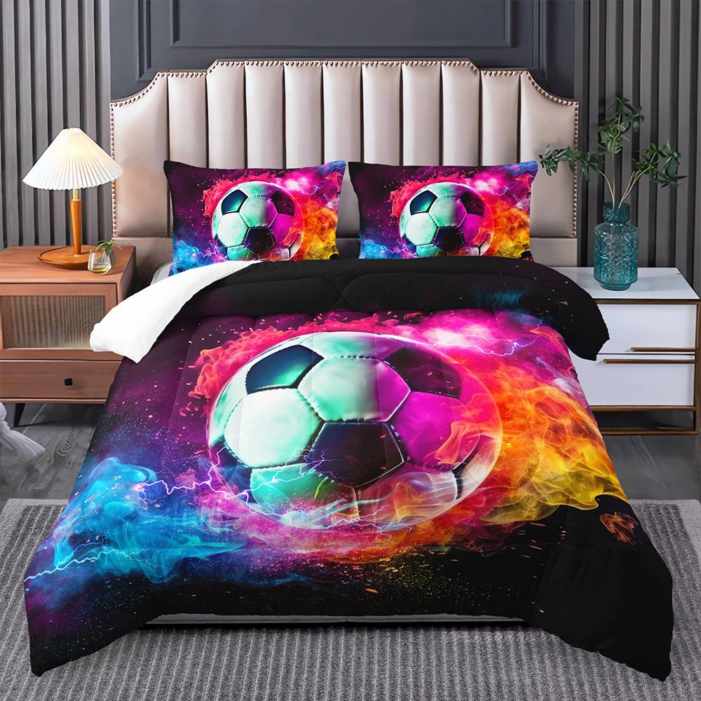 Blazing Soccer Star Bedding Set
