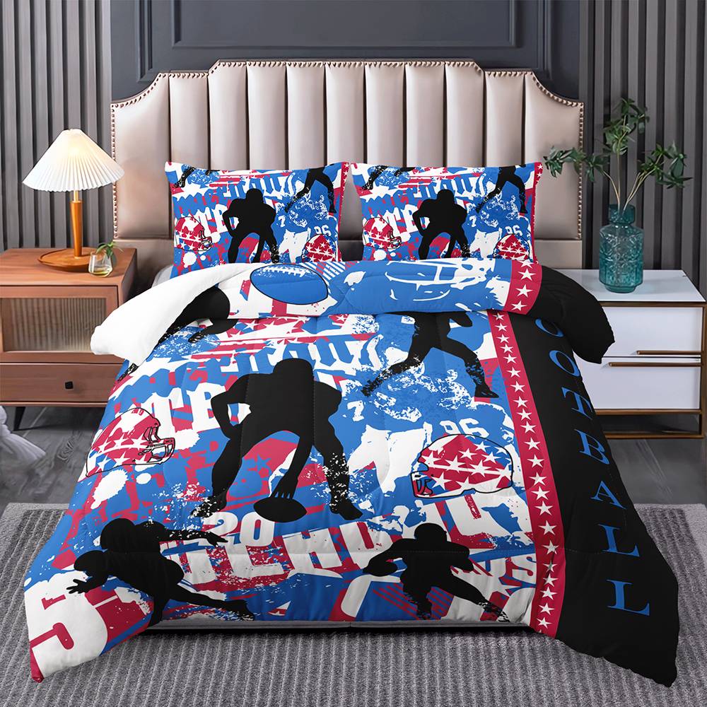 Gridiron Rush Football Quilt Cover Set